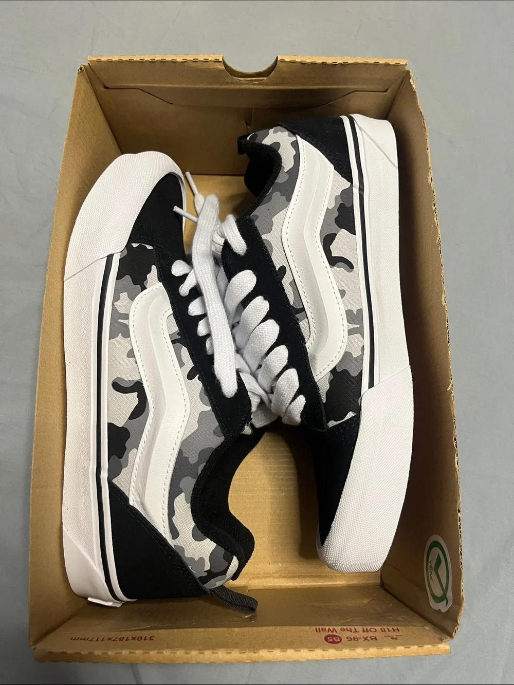 Vans Black & White Camo Knu Skool